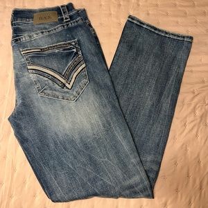 BUCKLE BLACK MENS JEANS STRAIGHT (W)36 x (L)32